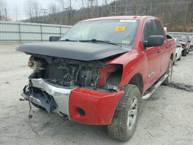 1N6AA07C28N350291 - 2008 NISSAN TITAN XE RED photo 2