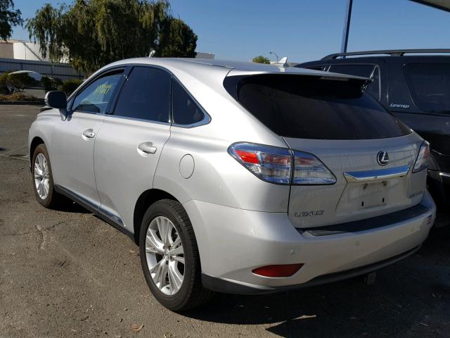 JTJZB1BA3A2402482 - 2010 LEXUS RX 450 SILVER photo 3