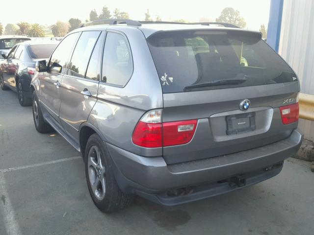5UXFB53564LV06833 - 2004 BMW X5 4.4I GRAY photo 3