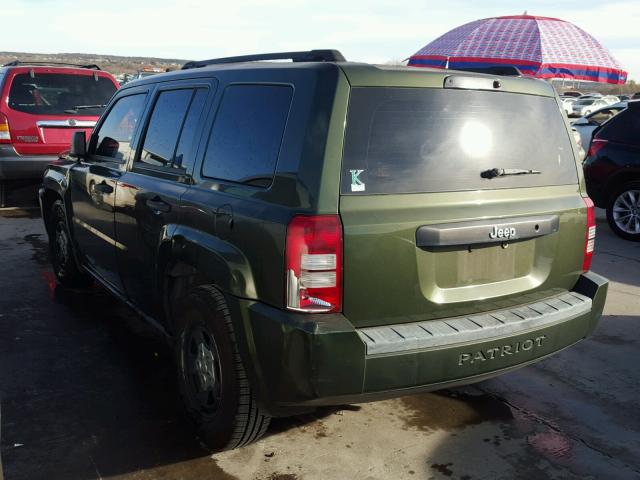 1J8FT28A49D122322 - 2009 JEEP PATRIOT SP GREEN photo 3