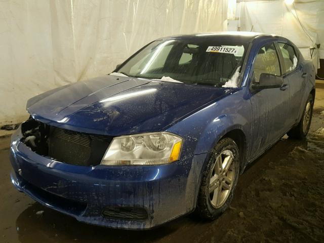 1C3CDZCB4CN148361 - 2012 DODGE AVENGER SX BLUE photo 2