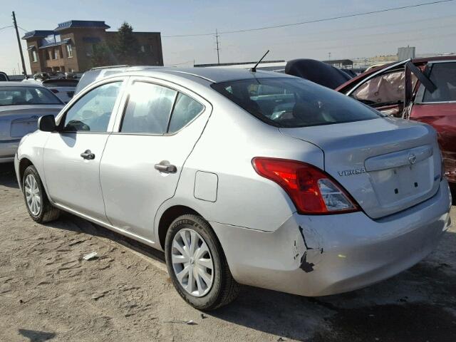 3N1CN7AP2DL860934 - 2013 NISSAN VERSA S SILVER photo 3