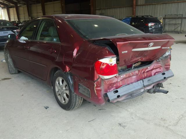 4T1BE30KX5U092565 - 2005 TOYOTA CAMRY LE MAROON photo 3