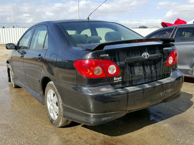 2T1BR32E85C449996 - 2005 TOYOTA COROLLA CE BLACK photo 3