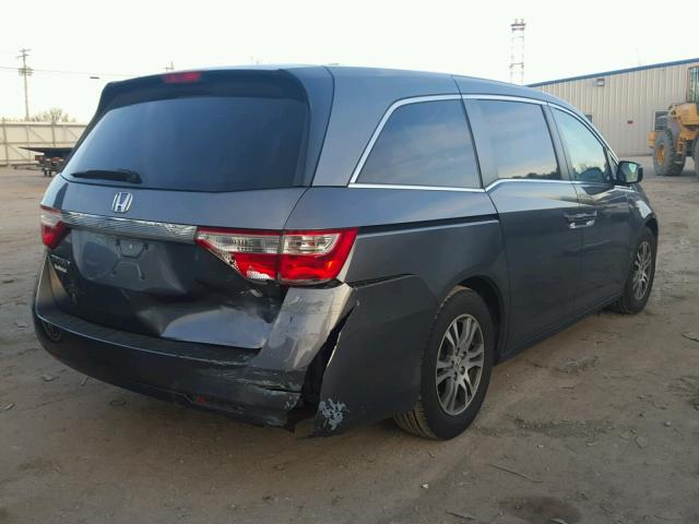 5FNRL5H45BB098367 - 2011 HONDA ODYSSEY EX BLUE photo 4