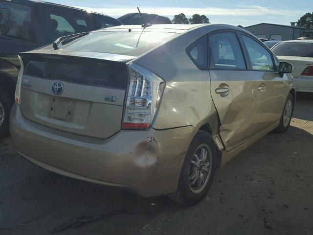 JTDKN3DU7A0031725 - 2010 TOYOTA PRIUS TAN photo 4