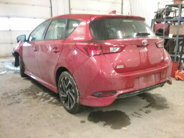 JTNKARJE9JJ568792 - 2018 TOYOTA COROLLA IM RED photo 3