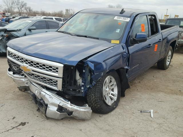 1GCVKREC5FZ332155 - 2015 CHEVROLET SILVERADO BLUE photo 2