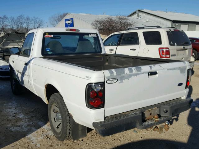 1FTYR10C71PA65350 - 2001 FORD RANGER WHITE photo 3