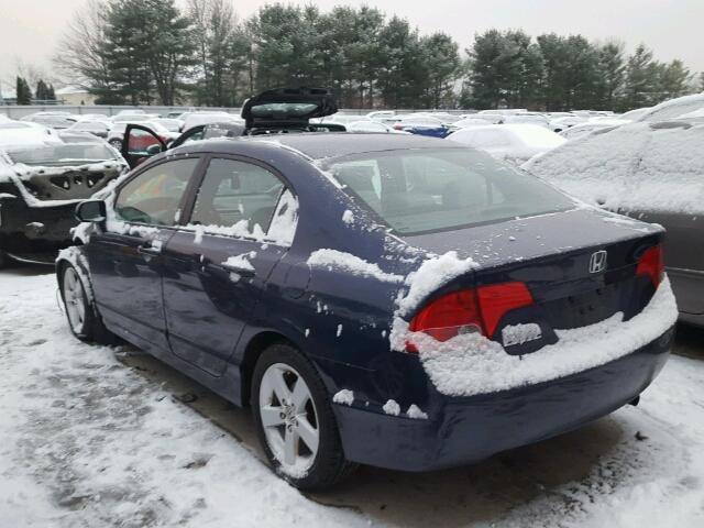 1HGFA16816L150072 - 2006 HONDA CIVIC EX BLUE photo 3