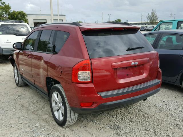 1C4NJCBA4CD559381 - 2012 JEEP COMPASS SP RED photo 3