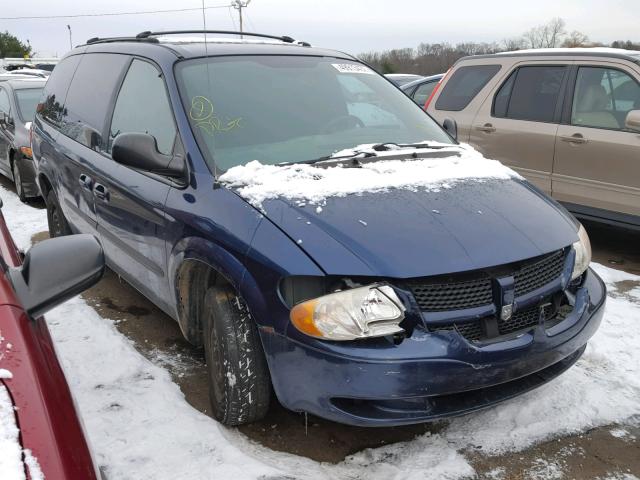 2D4GP44373R108988 - 2003 DODGE GRAND CARA BLUE photo 1