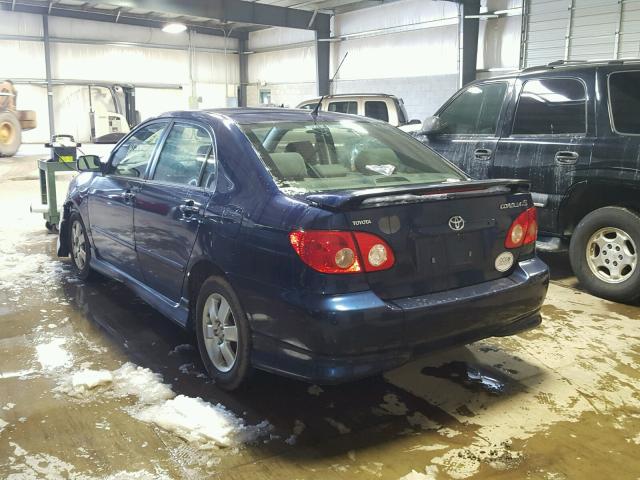 2T1BR30E35C395185 - 2005 TOYOTA COROLLA CE BLUE photo 3