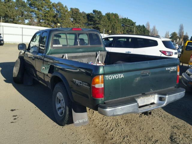 4TAWN72N4YZ664477 - 2000 TOYOTA TACOMA XTR GREEN photo 3