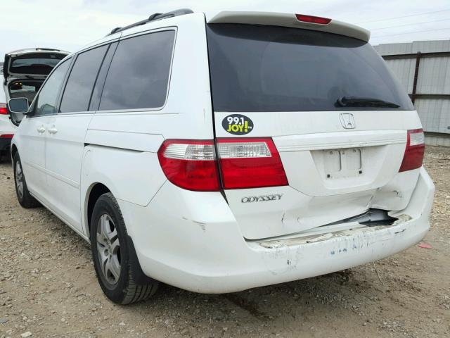 5FNRL38666B404942 - 2006 HONDA ODYSSEY EX WHITE photo 3