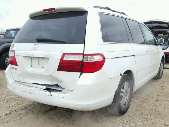 5FNRL38666B404942 - 2006 HONDA ODYSSEY EX WHITE photo 4