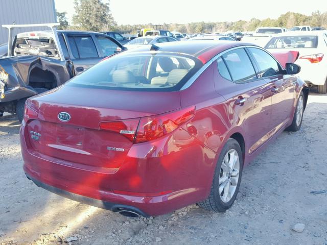 KNAGN4A73B5098897 - 2011 KIA OPTIMA EX MAROON photo 4