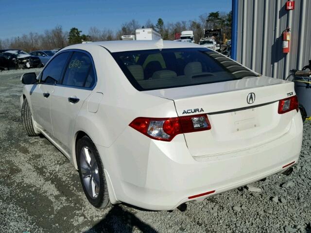 JH4CU2F65AC011423 - 2010 ACURA TSX WHITE photo 3