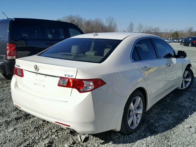 JH4CU2F65AC011423 - 2010 ACURA TSX WHITE photo 4