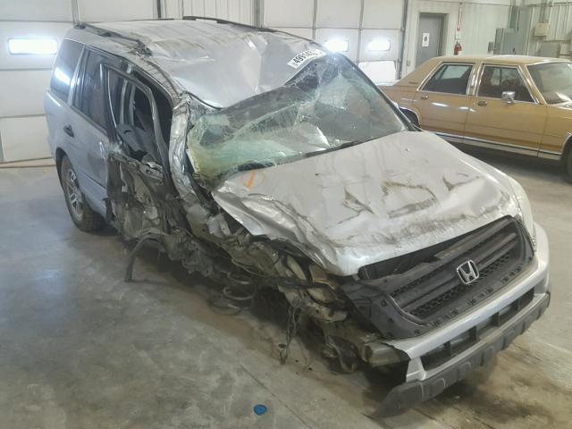 2HKYF18574H621381 - 2004 HONDA PILOT EXL SILVER photo 1