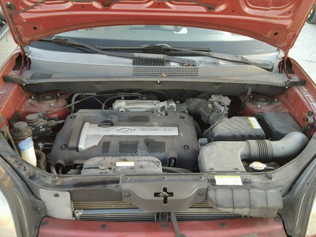 KM8JM12B56U280850 - 2006 HYUNDAI TUCSON GL RED photo 7