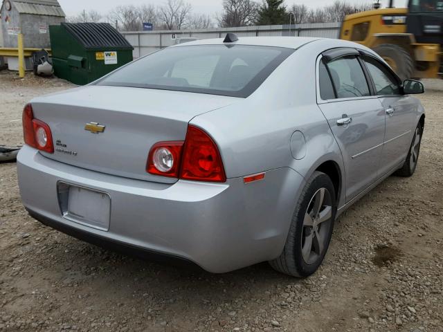 1G1ZC5E0XCF343526 - 2012 CHEVROLET MALIBU 1LT 银色 照片 4