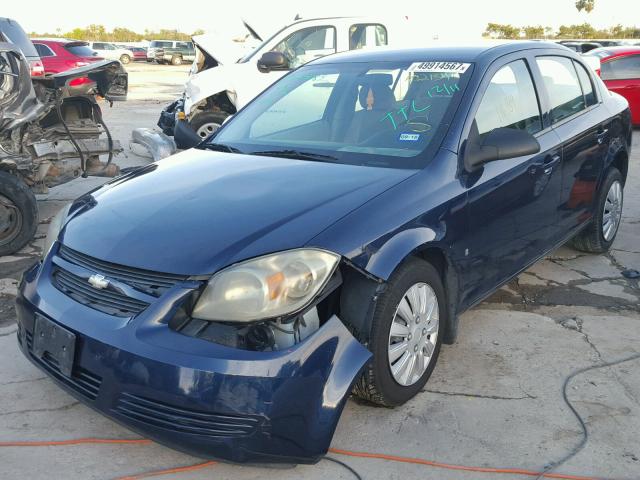 1G1AB5F53A7102134 - 2010 CHEVROLET COBALT LS BLUE photo 2