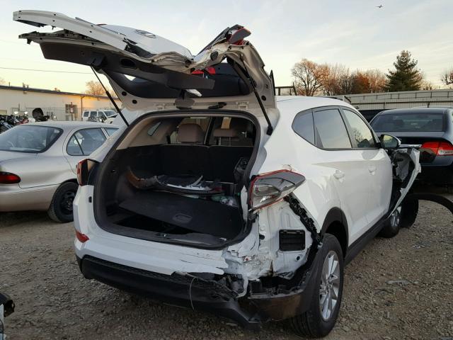 KM8J23A44HU268521 - 2017 HYUNDAI TUCSON SE WHITE photo 4