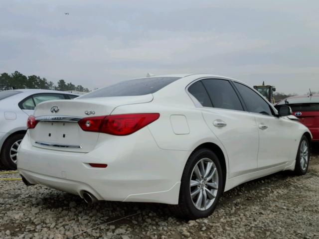 JN1BV7AP9EM680059 - 2014 INFINITI Q50 BASE WHITE photo 4