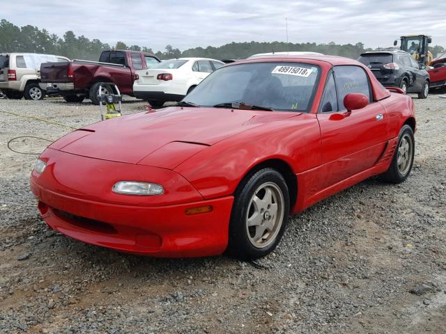 JM1NA3516M1235881 - 1991 MAZDA MX-5 MIATA RED photo 2