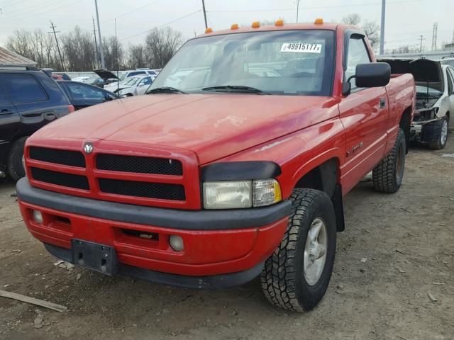 1B7HF16Y2TS693652 - 1996 DODGE RAM 1500 RED photo 2