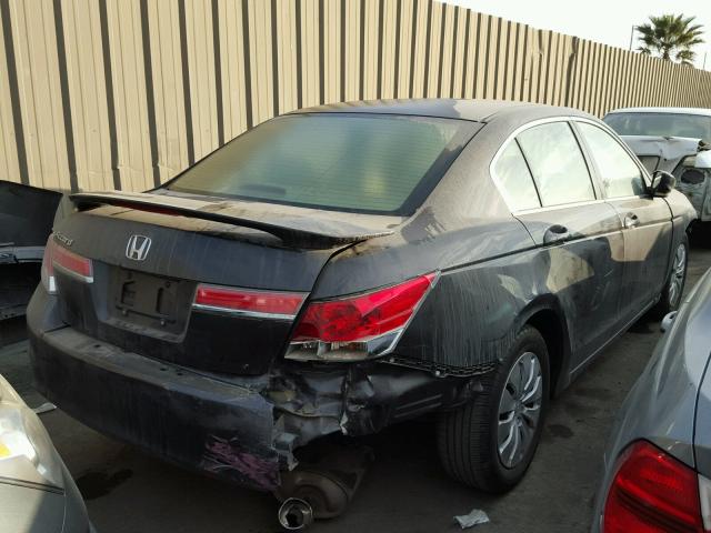 1HGCP2F32BA089462 - 2011 HONDA ACCORD LX GRAY photo 4