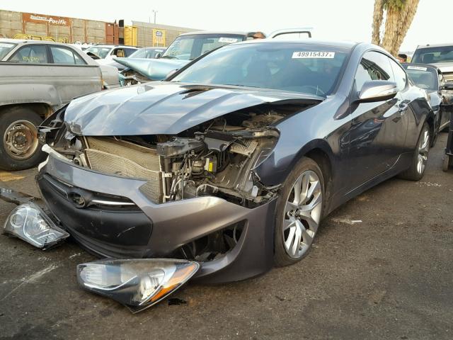 KMHHT6KJ9FU125370 - 2015 HYUNDAI GENESIS CO GRAY photo 2