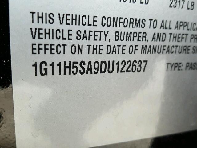 1G11H5SA9DU122637 - 2013 CHEVROLET MALIBU LTZ 黑色 照片 10