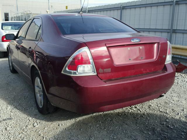 3FAHP07Z67R197694 - 2007 FORD FUSION SE BURGUNDY photo 3