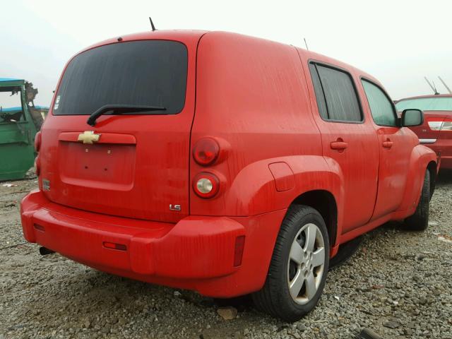 3GNCA13D38S676002 - 2008 CHEVROLET HHR LS RED photo 4