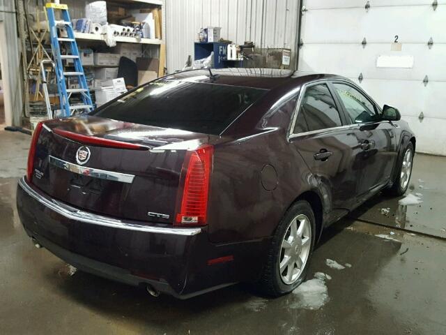 1G6DF577180190843 - 2008 CADILLAC CTS PURPLE photo 4