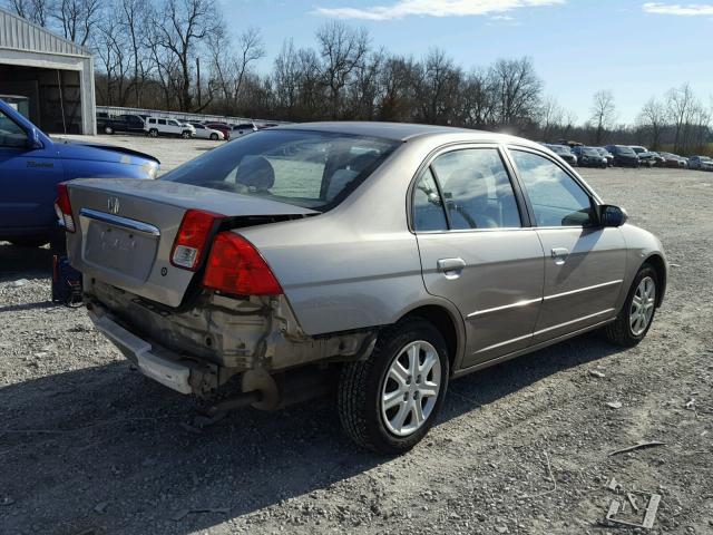 1HGES26793L007324 - 2003 HONDA CIVIC EX BEIGE photo 4