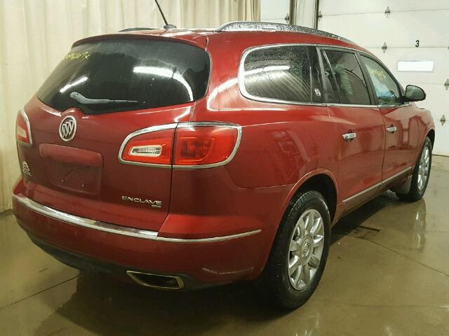 5GAKVDKD0DJ189509 - 2013 BUICK ENCLAVE RED photo 4