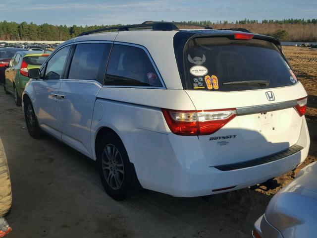 5FNRL5H64CB051916 - 2012 HONDA ODYSSEY EX WHITE photo 3