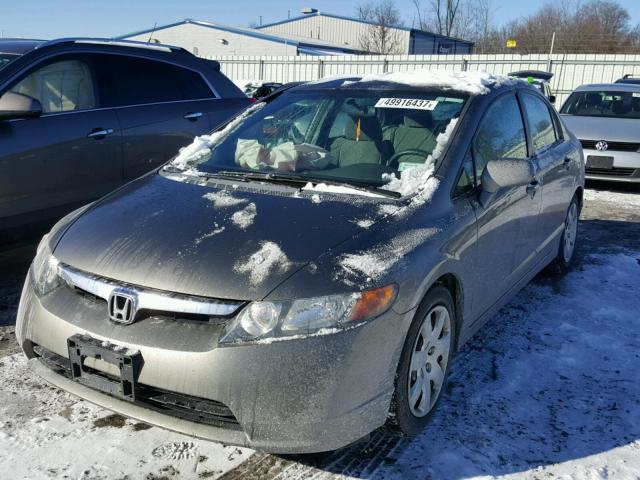 1HGFA15566L058852 - 2006 HONDA CIVIC LX GRAY photo 2