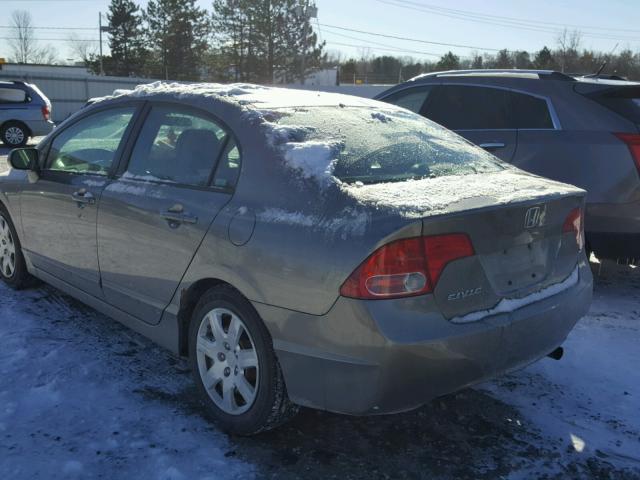 1HGFA15566L058852 - 2006 HONDA CIVIC LX GRAY photo 3