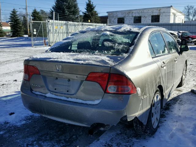 1HGFA15566L058852 - 2006 HONDA CIVIC LX GRAY photo 4