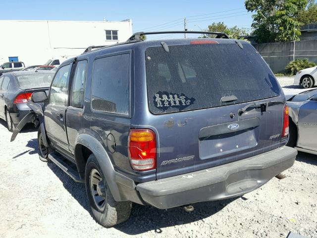 1FMYU60EXYUA43539 - 2000 FORD EXPLORER S BLUE photo 3