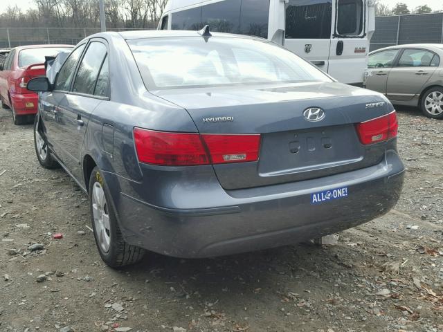 5NPET46C69H506311 - 2009 HYUNDAI SONATA GLS GRAY photo 3