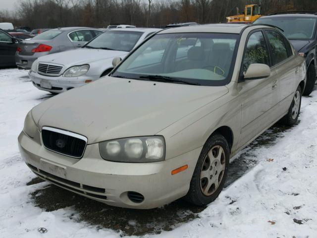 KMHDN45D43U638010 - 2003 HYUNDAI ELANTRA GL TAN photo 2