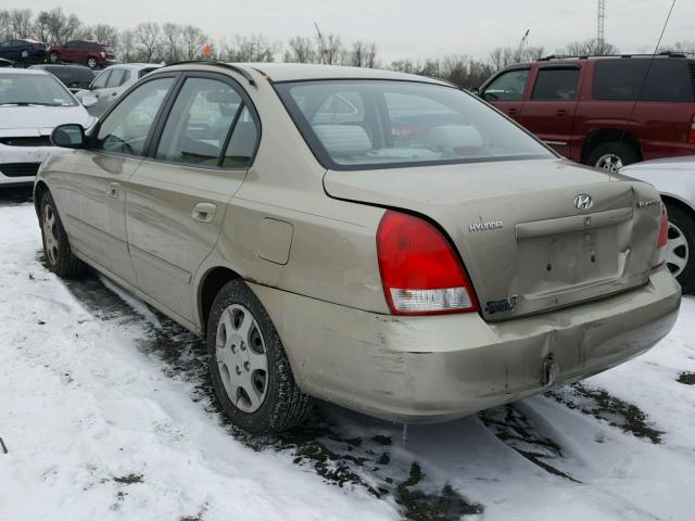 KMHDN45D43U638010 - 2003 HYUNDAI ELANTRA GL TAN photo 3