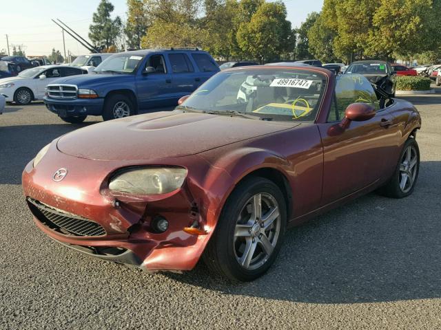 JM1NC25F170129753 - 2007 MAZDA MX-5 MIATA BURGUNDY photo 2