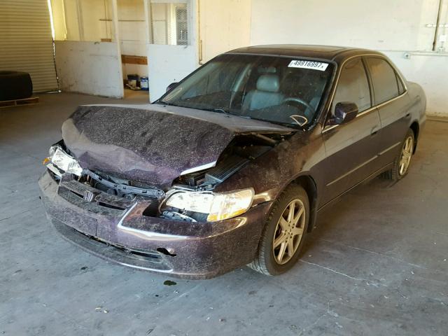 1HGCG1659XA015667 - 1999 HONDA ACCORD EX PURPLE photo 2