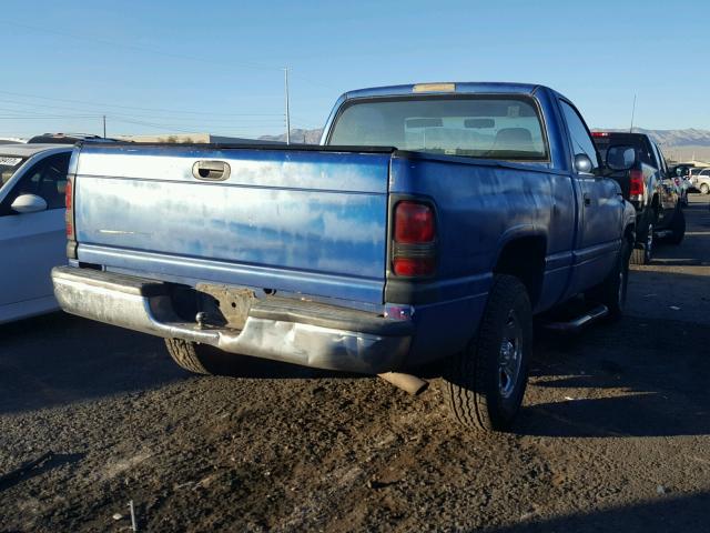 1B7HC16X4WS735565 - 1998 DODGE RAM 1500 BLUE photo 4